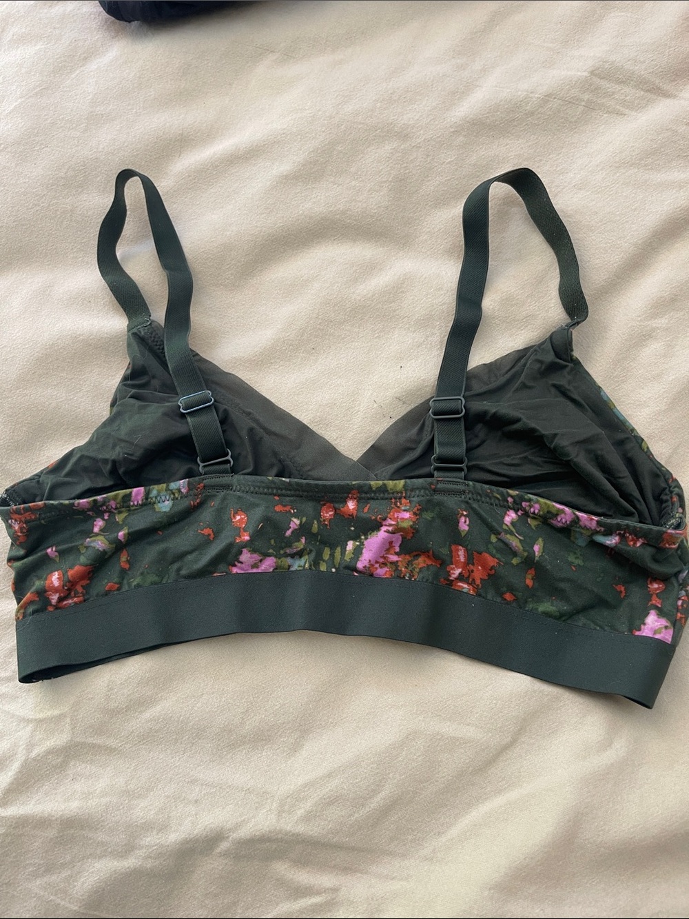 Auden Floral Wireless Bralette - Black with Multicolor Accents - Picture 3 of 3